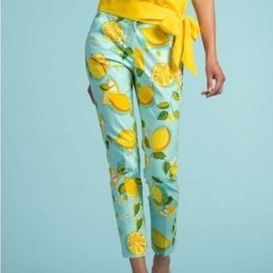 Trina Turk Moss 2 lemon print pants